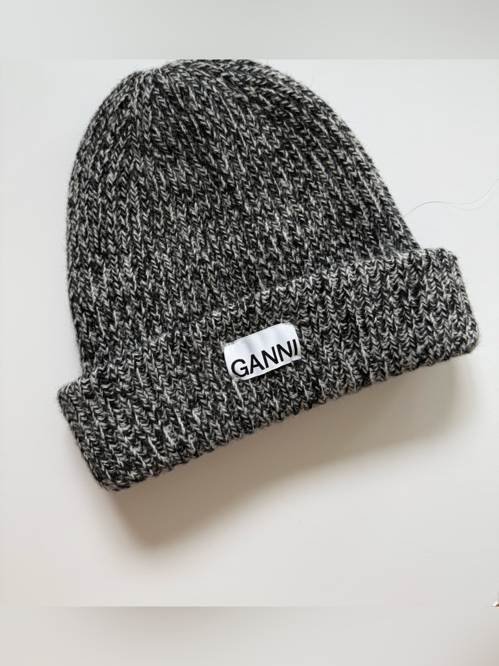 Ganni Oversized Marled Knit Beanie